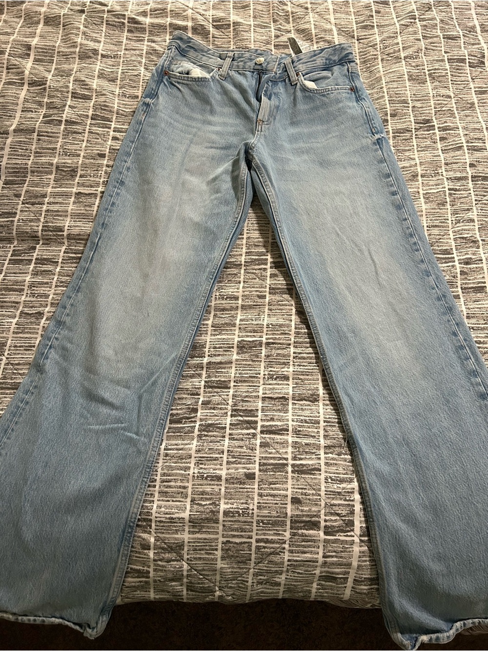 Zara Light Blue Flared Jeans